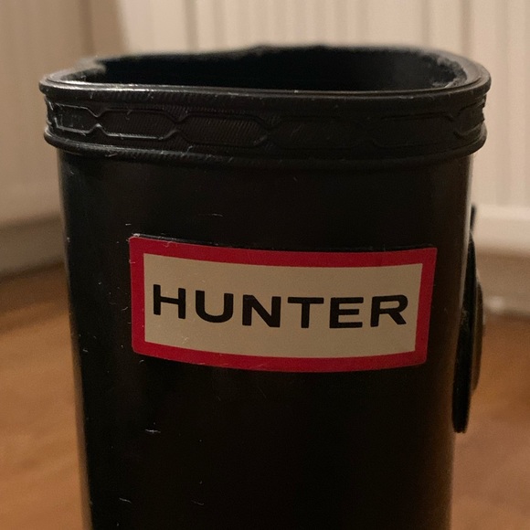 Hunter Classic Gloss Black Tall Rain All Weather boots Women’s US 7 EXCELLENT - Picture 3 of 13